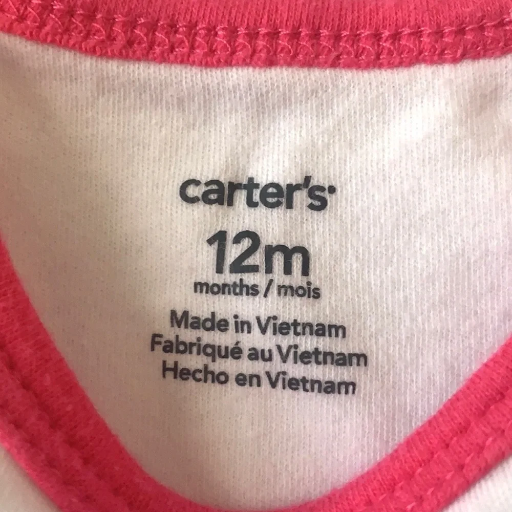 Baby Girls 12m Outfit Onesie Pink Leggings Daddy’s Girl Mommy’s World Carters